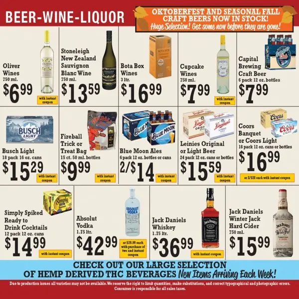 Liquor Specials