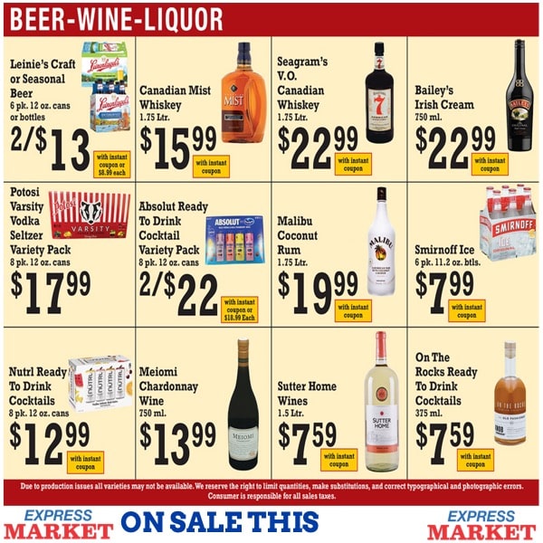 Liquor Specials